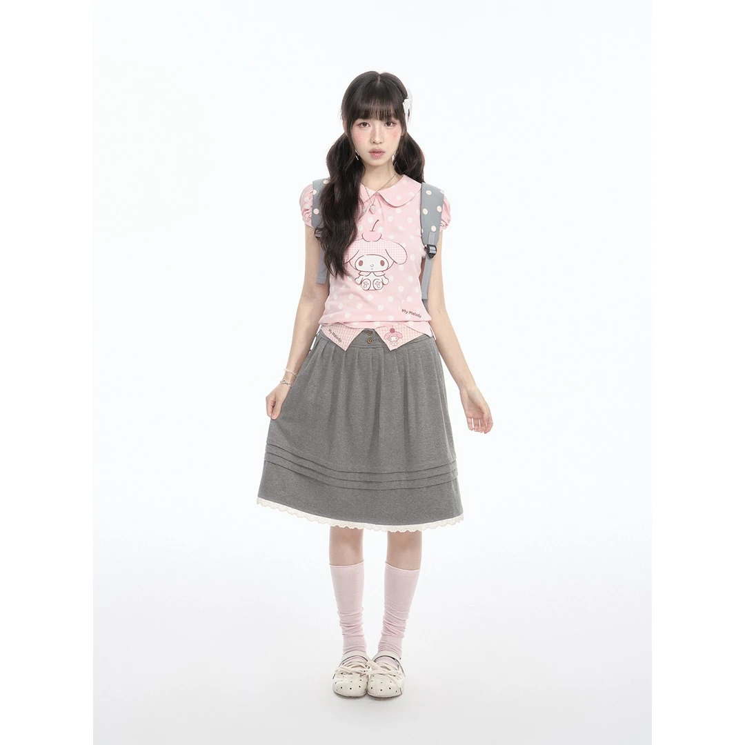 梗豆物语×美乐蒂合作款*套装女2026年夏季新款可爱学生时尚套装