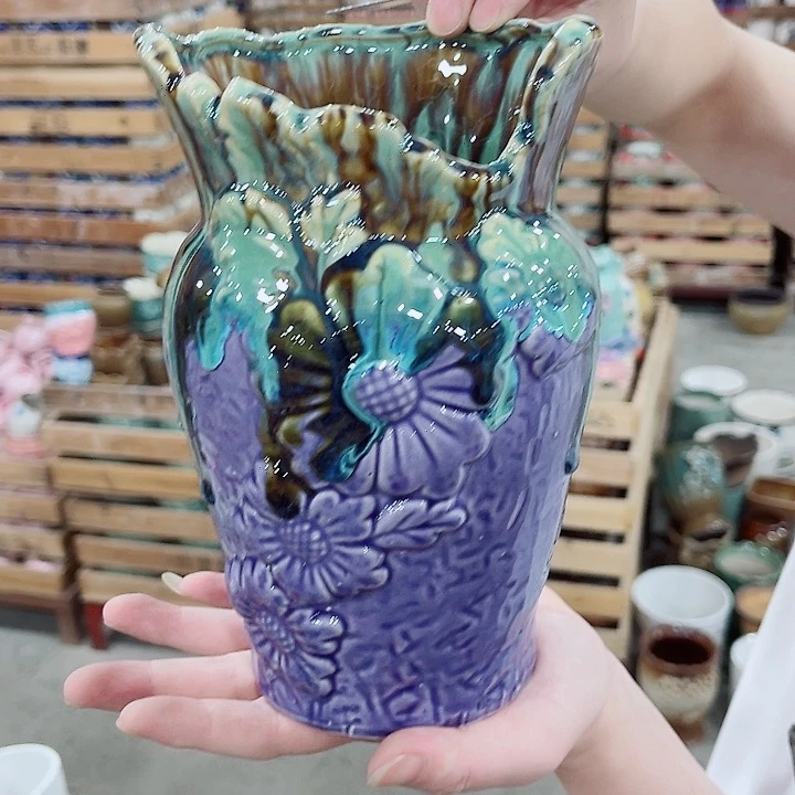 有孔，凑10元包邮陶瓷花盆发货！