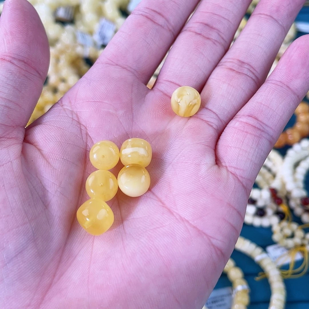 琥珀裸石未镶嵌蜜蜡老型白花