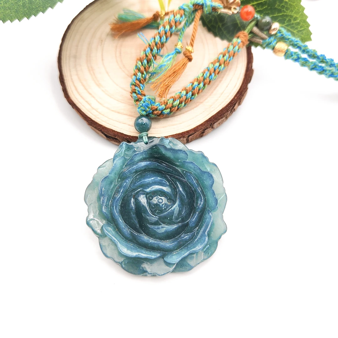 【卫国甄选】【证书+精美礼盒】BD058660高端时尚百搭翡翠·牡丹花吊坠