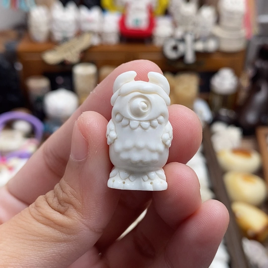 鹿骨把件c33独眼哥布林