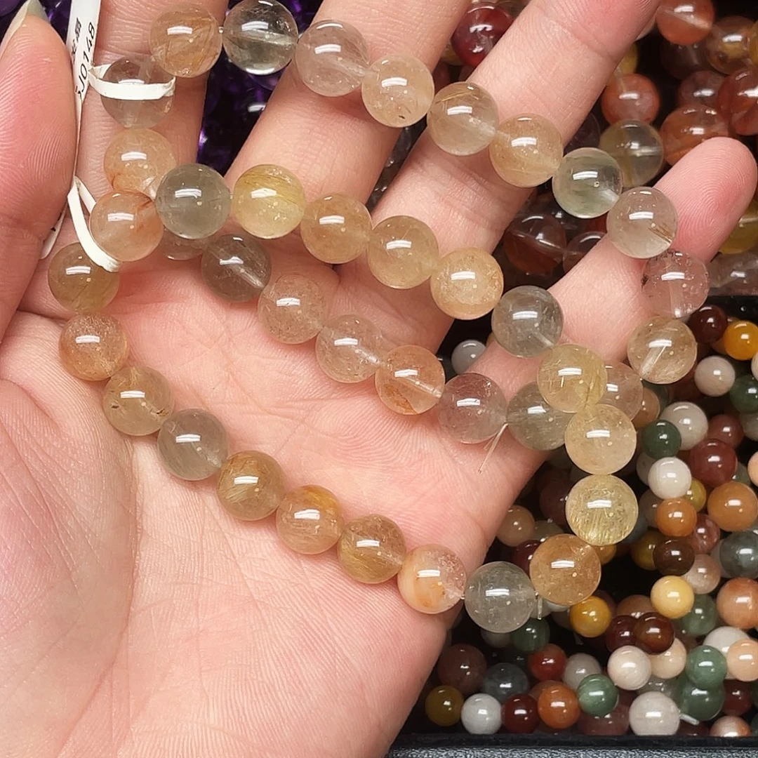 未镶嵌手链水晶彩发晶10+多样性发其一