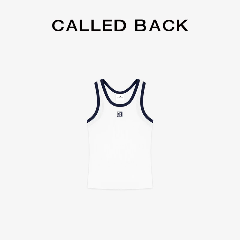 CALLED BACK新款设计师时尚休闲针织百搭修身运动无袖背心031701