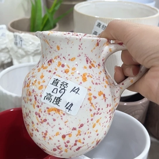 多肉绿植陶瓷花盆9.9包邮，有孔