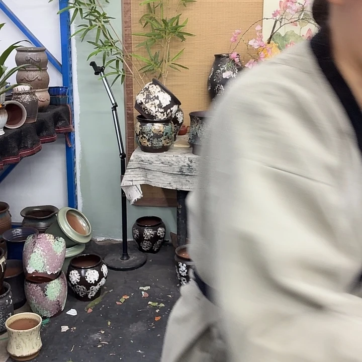 19×21 -粗陶花盆有孔-买买买