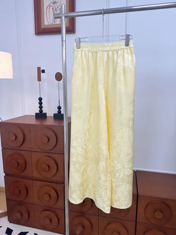木目丝绸【桑波缎】小鸡黄 裙裤