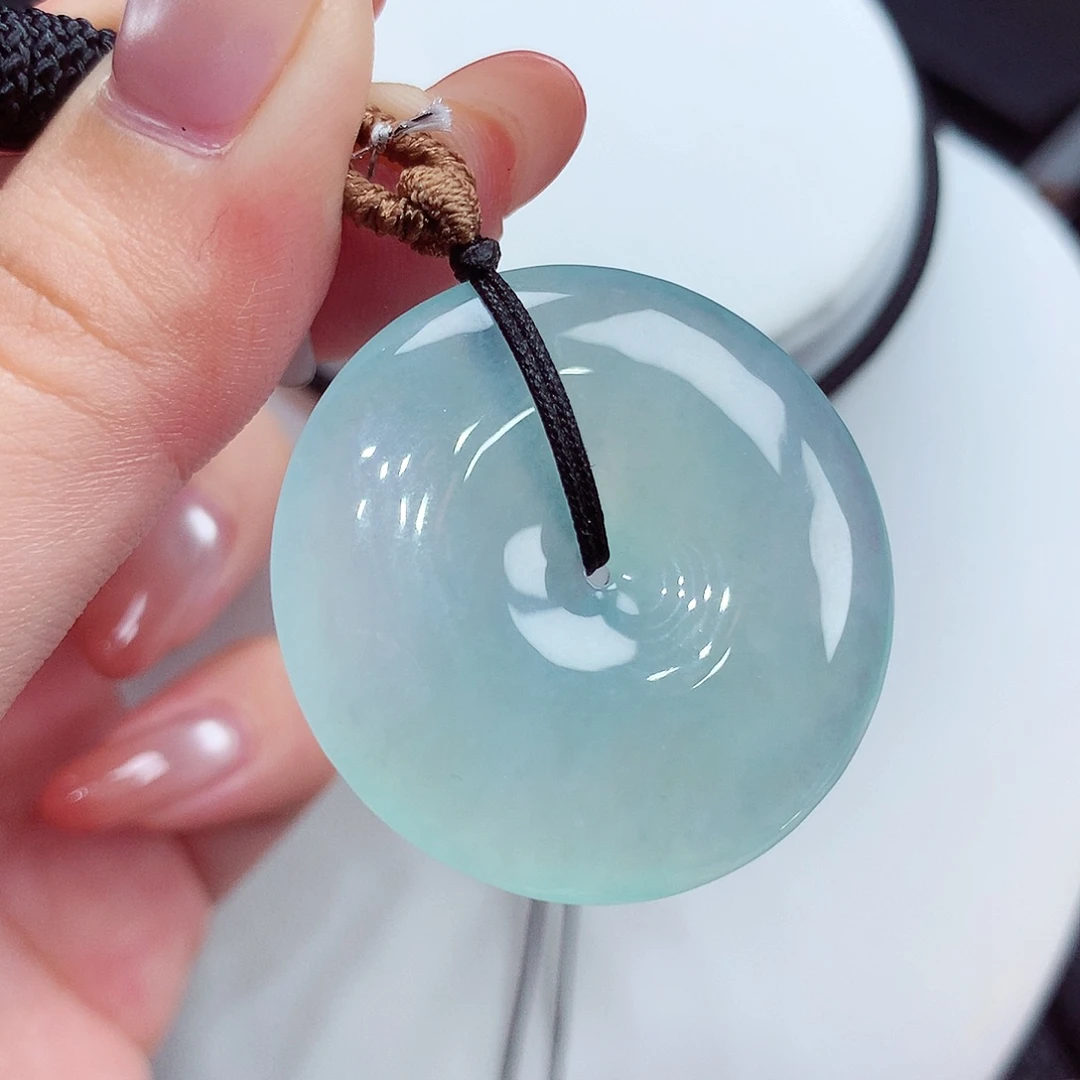 翡翠未镶嵌颈饰翡翠23，32.7/5.5