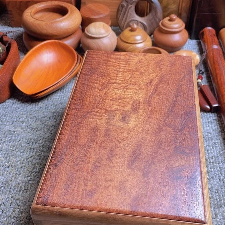 用***3木缅甸花梨盒子三个