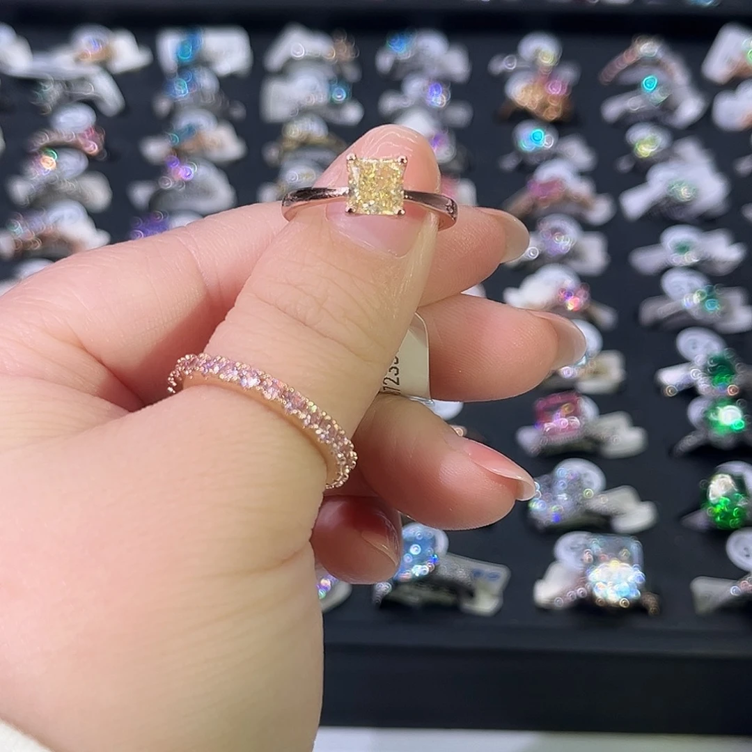 莫桑石非金属SH K枚光臂四爪黄冰花一卡-14