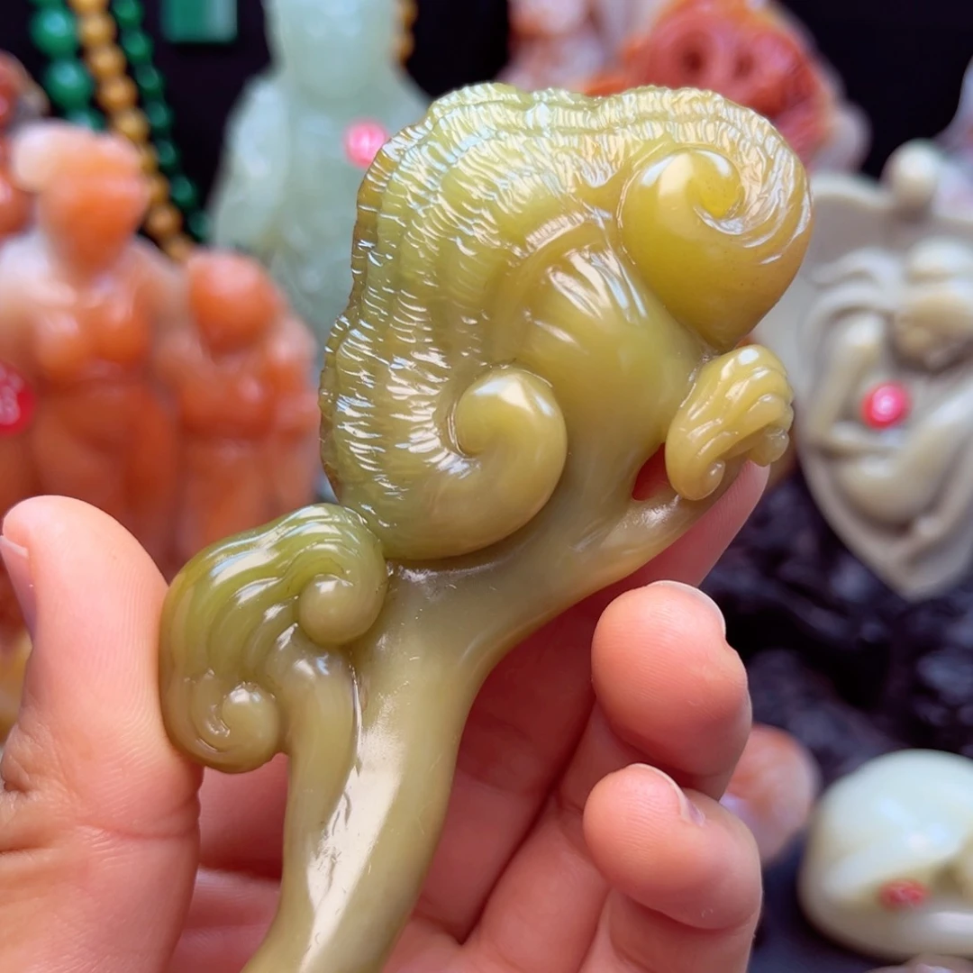 寿山石灵芝手玩件