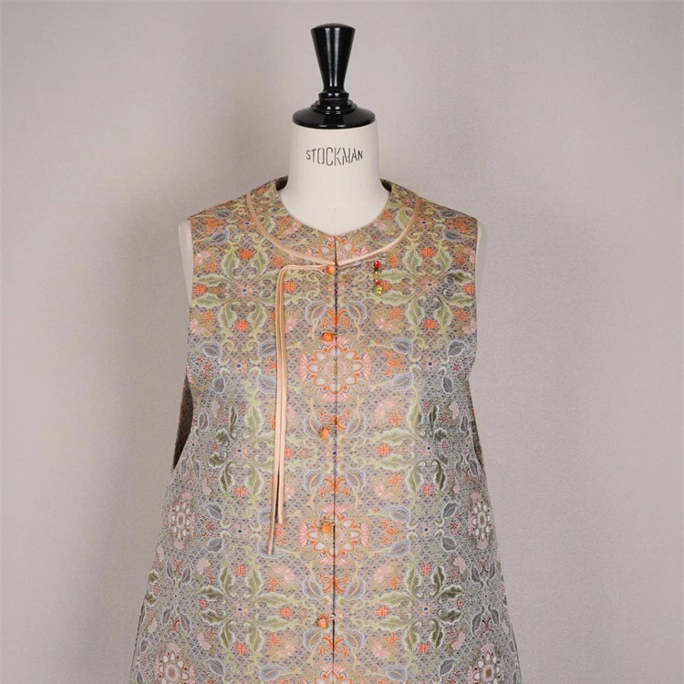 【上久楷彩鳞宝相花】5重纬高端宋锦马甲CD2167453