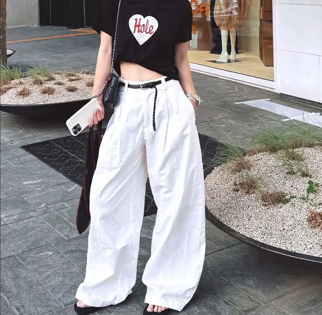 清C Az LongQuan 三色阔腿裤  DKSK246382