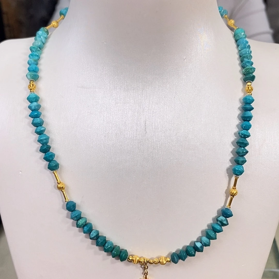 绿松石18K金镶嵌珠宝奇石