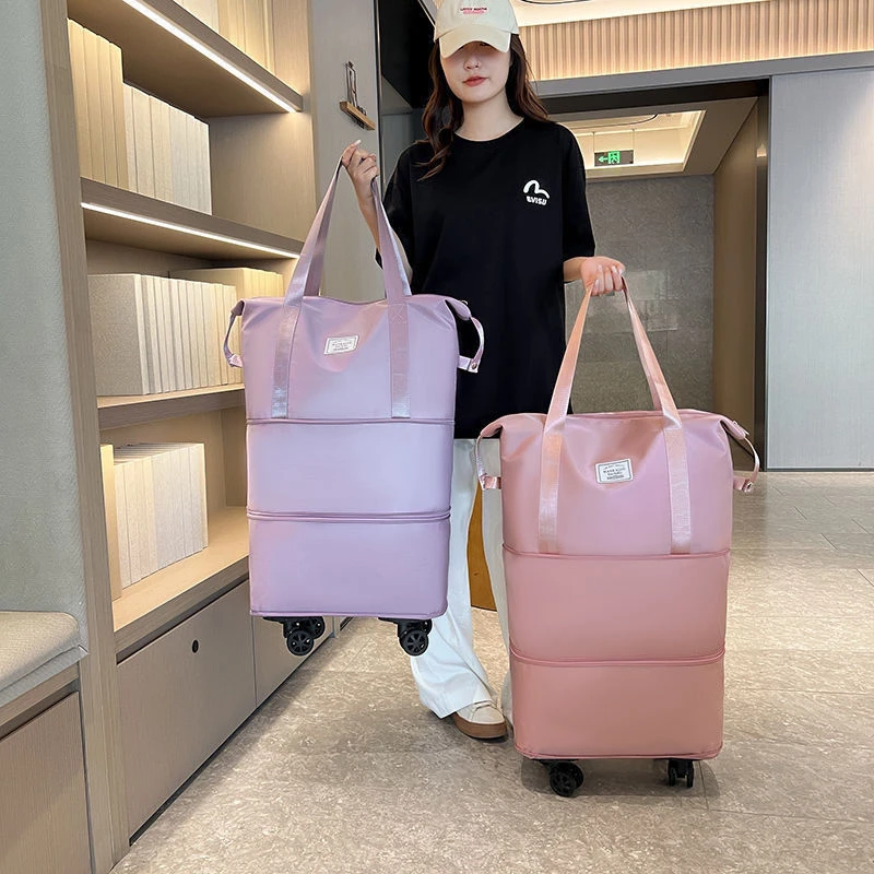 旅行袋超大容量手提大容量滑轮防水行李袋待产收纳短途旅行包gc