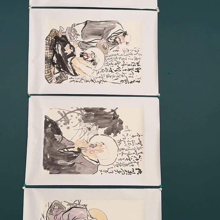 国画雷公老师画作画作