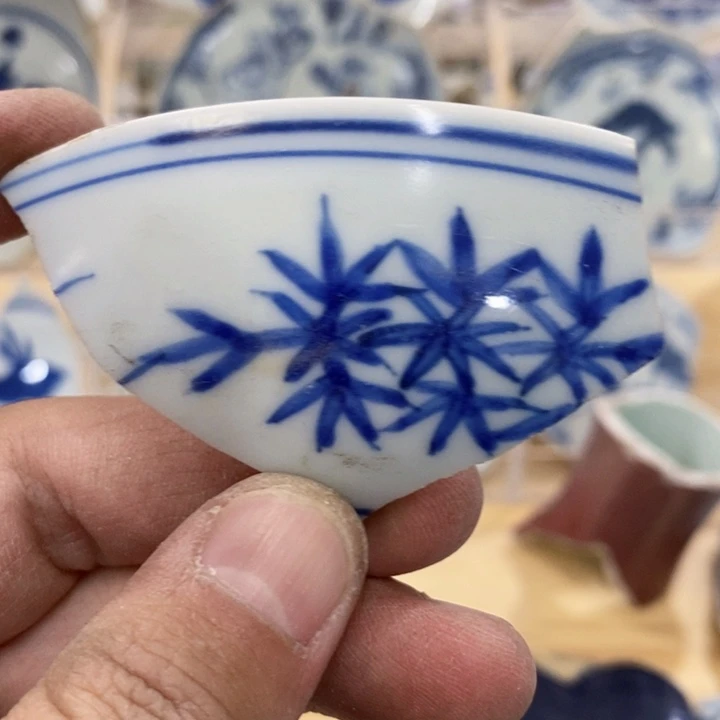 瓷片现代瓷器青花瓷片