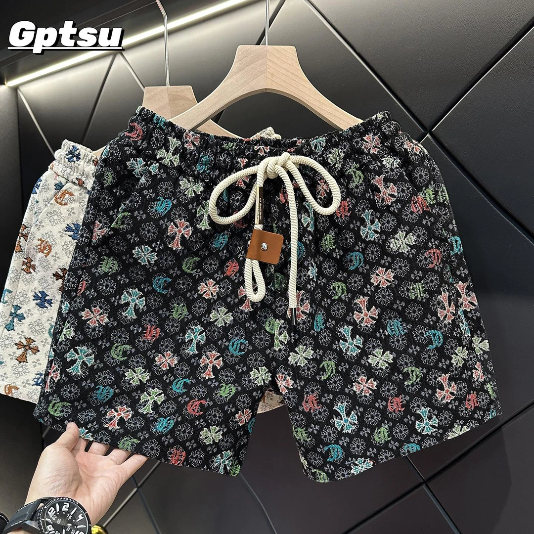 GPTSu夏季新款高端潮流男士短裤潮牌四分沙滩裤时尚百搭休闲裤潮