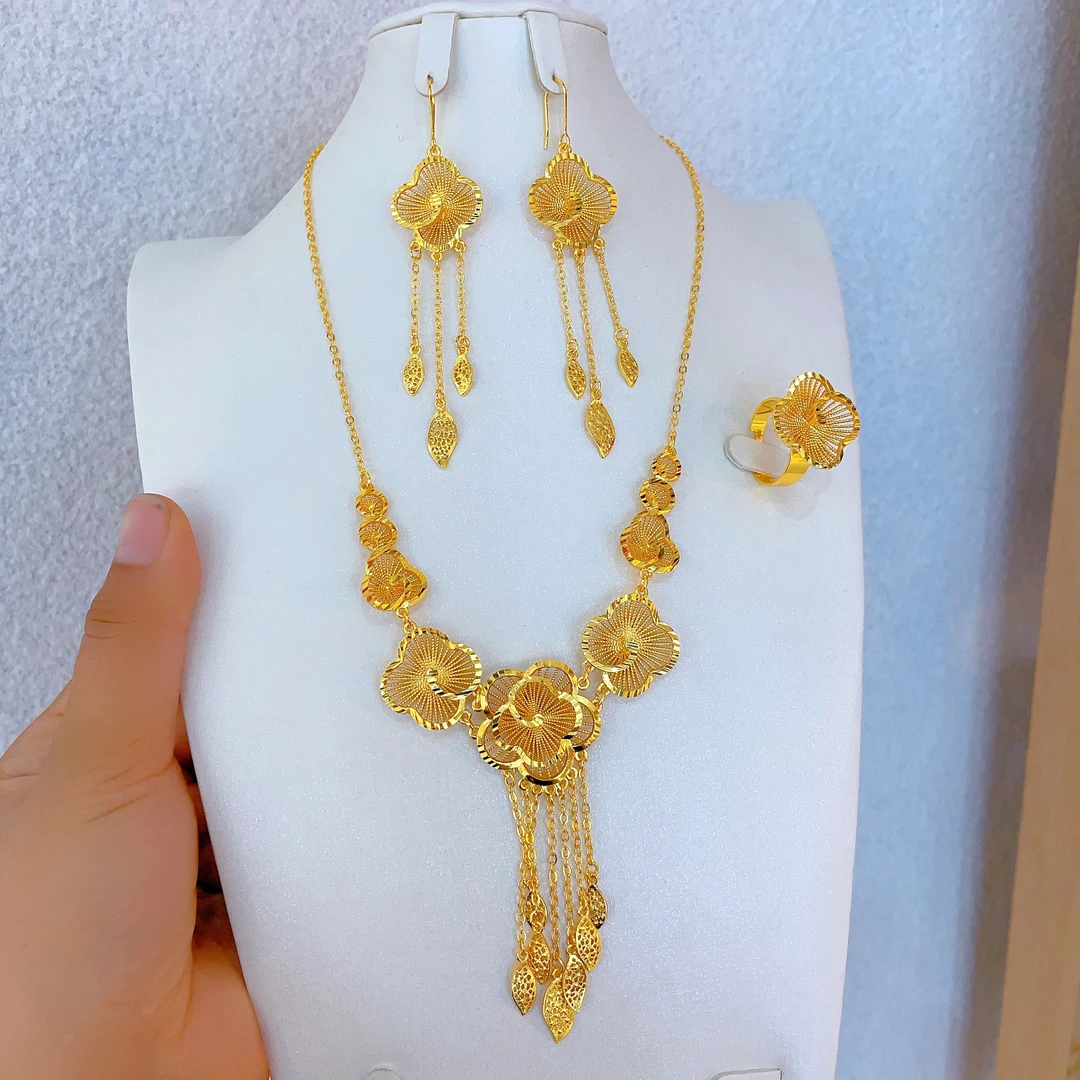 铜合金项链 348时尚新款百搭精美气质项链套装