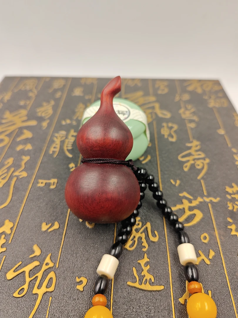 紫檀葫芦手把（实木原木原色无漆无腊）