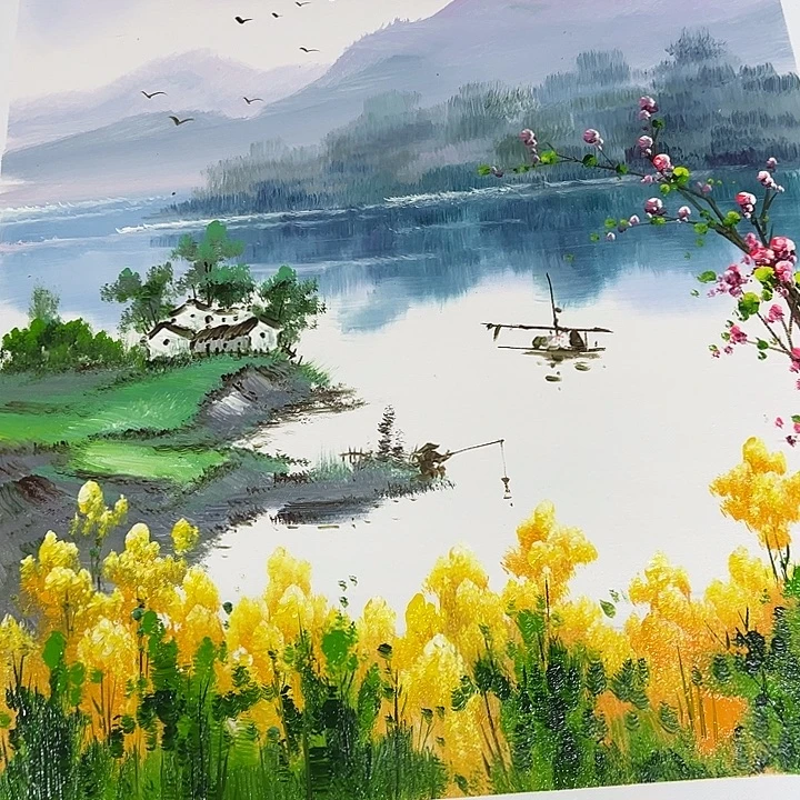 油画好仔仔细细一直影子