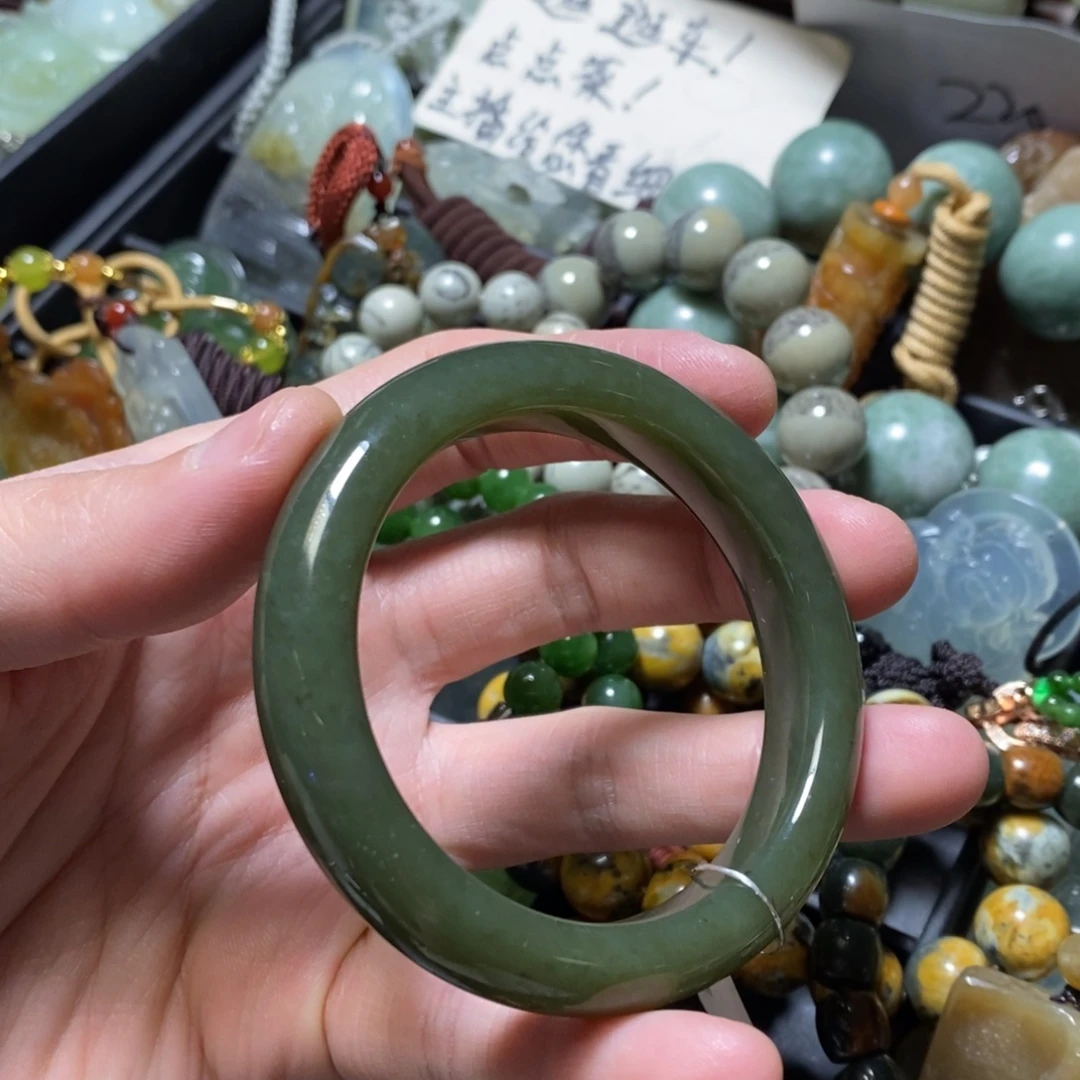 和田玉未镶嵌颈饰53口