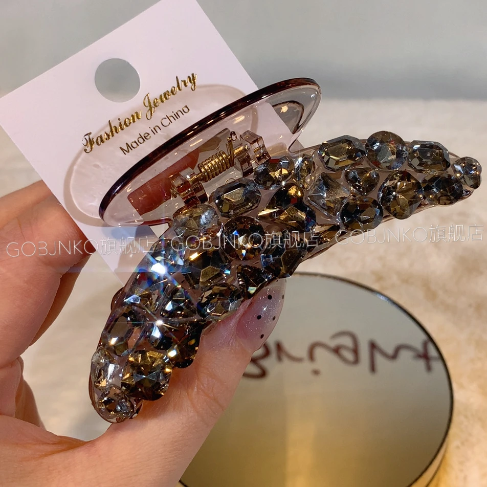 GOBJNKO少女风法式森系千金风女抓夹9公分发夹优雅夹子时尚自发热