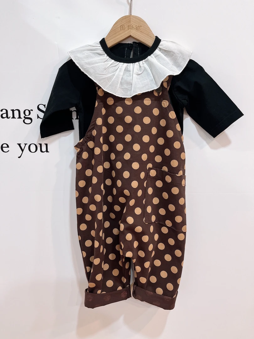 【周艳红】【背带裤】【秋季】全棉背带可调节小童休闲宽松耐洗背带裤