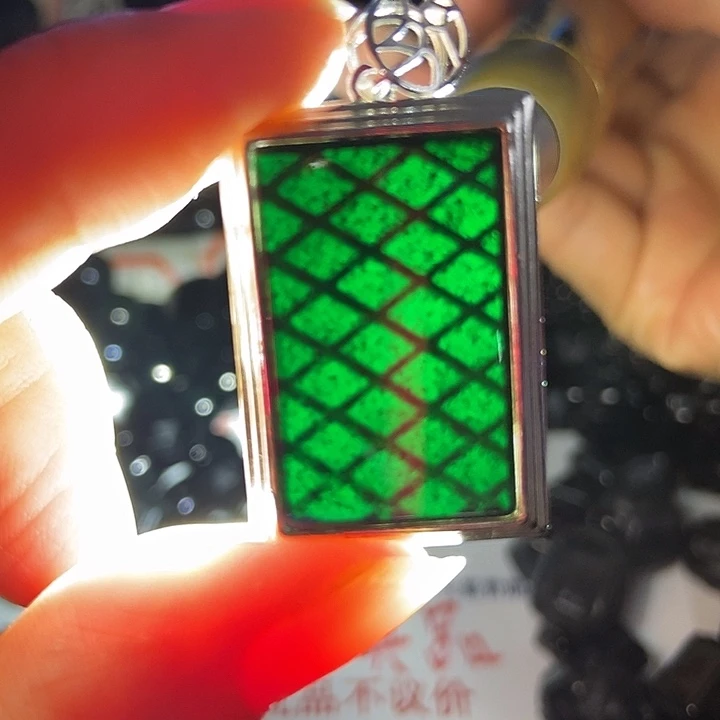 翡翠银S925镶嵌颈饰墨翠