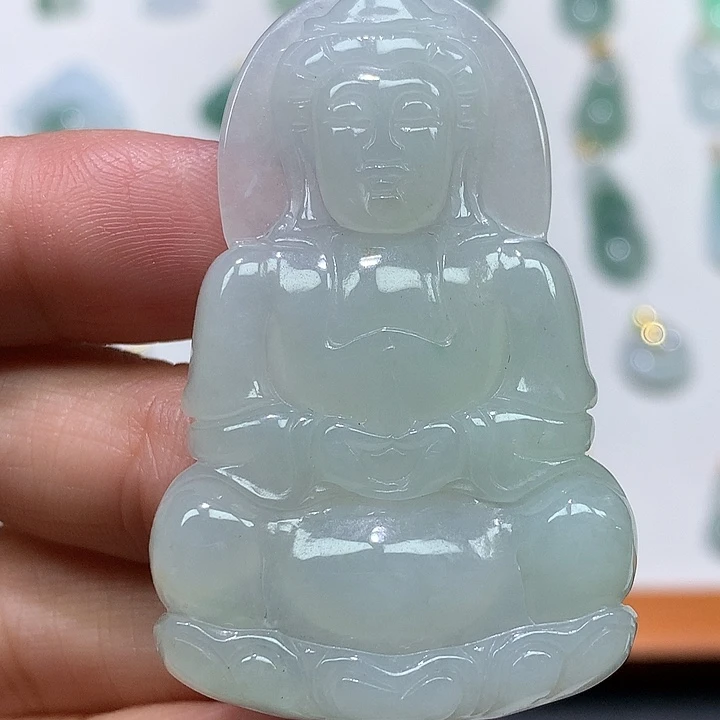 颈饰未镶嵌翡翠观音
