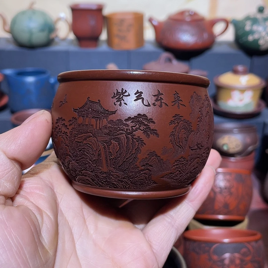 原矿紫砂手工主人杯