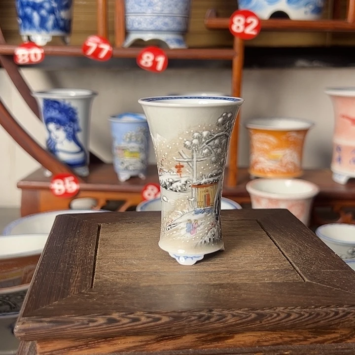 墨奈手绘手工花盆