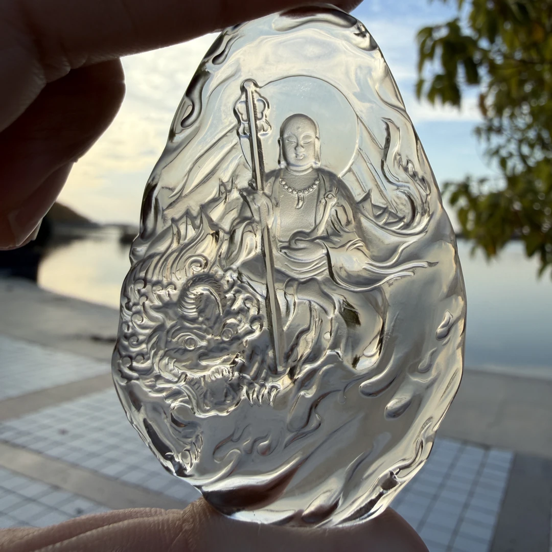 天然水晶地藏王菩萨手工雕刻南无大愿地藏王菩萨