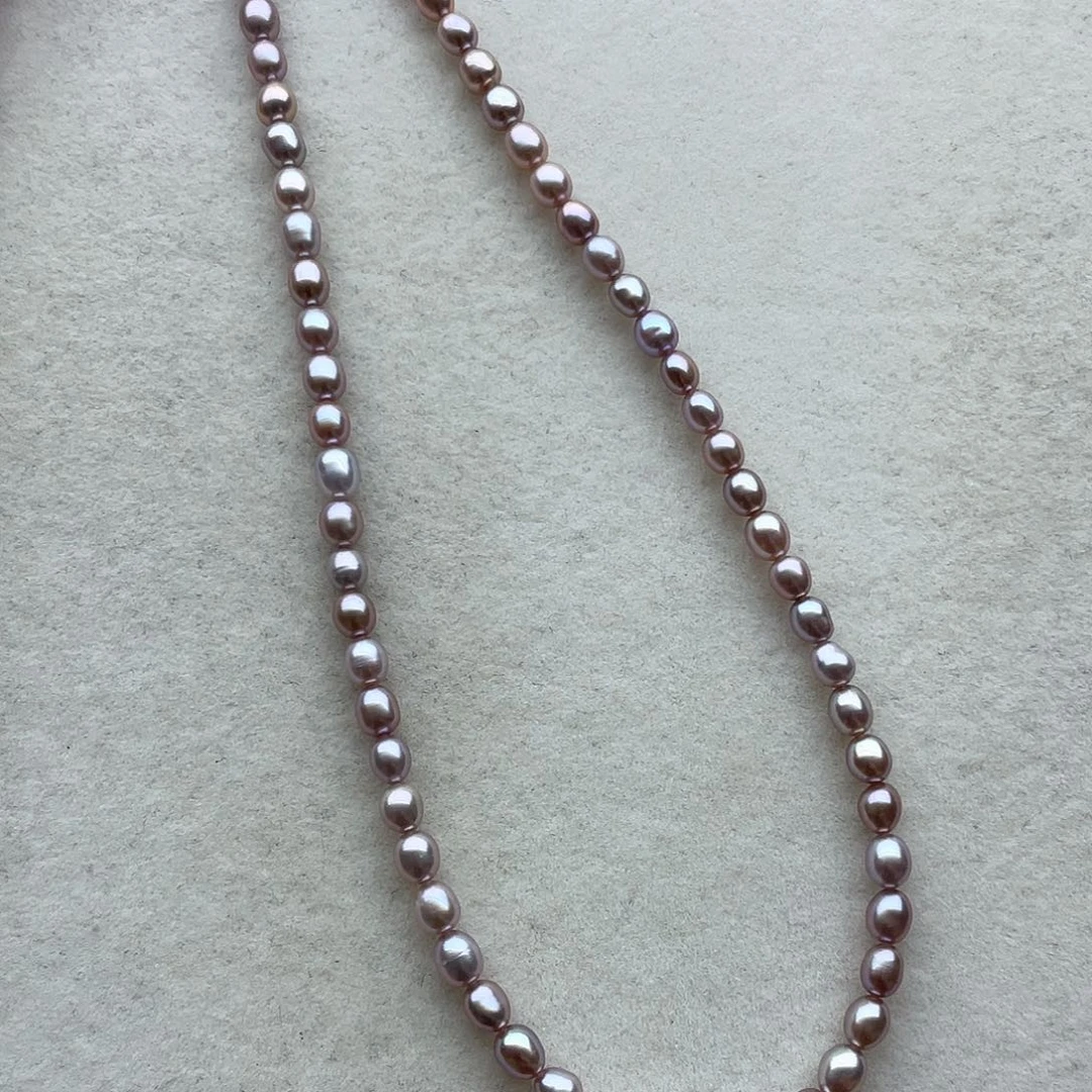 银S925镶嵌淡水珍珠项链1