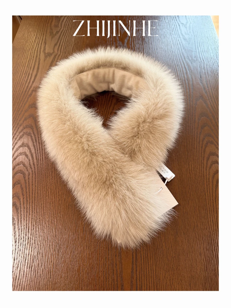 【狐狸毛围脖】ZJINHE冬季百搭氛围感狐狸毛围巾