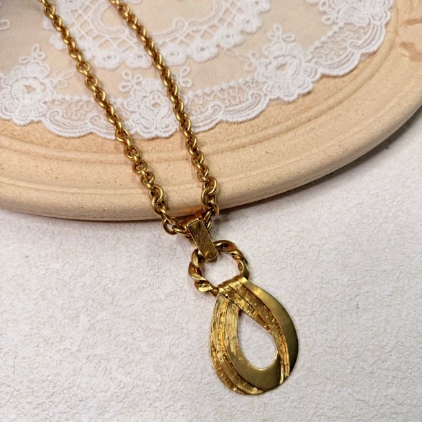 90新 YSL/圣罗兰 【六六中古】孤品复古毛衣链项链th6189链长68