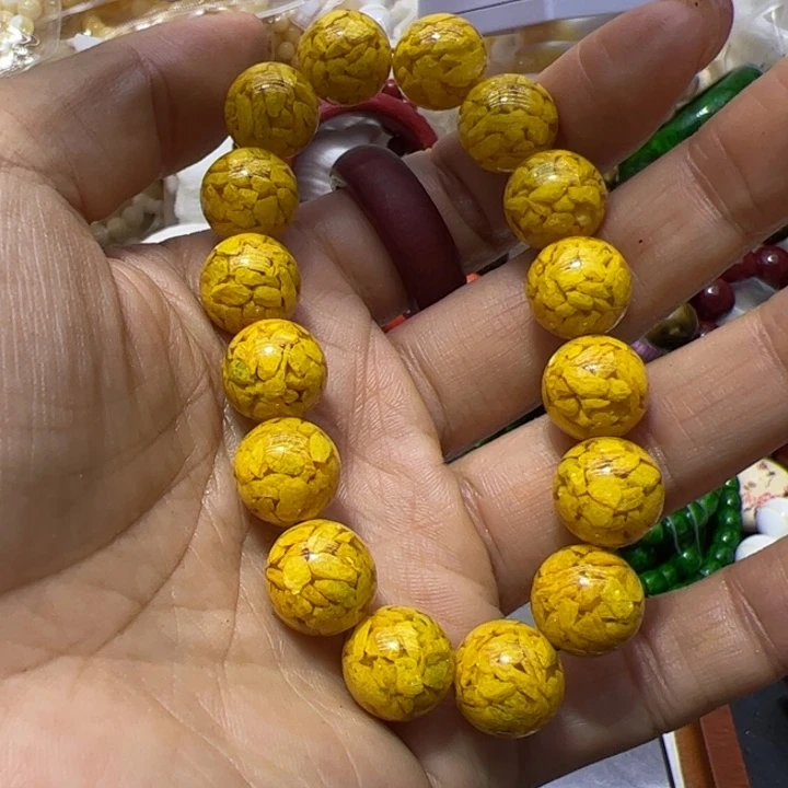 核桃手串/手链1.2能黄手串