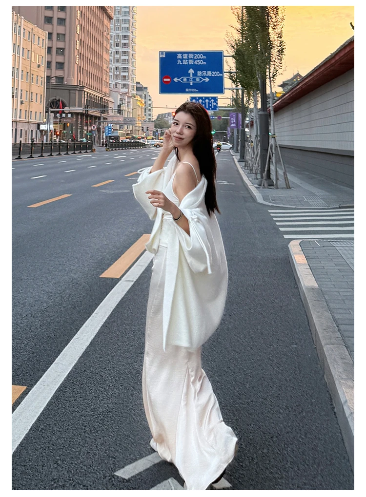 【千金水貂】可机洗不起球！row风茧型抽绳中长款开衫~