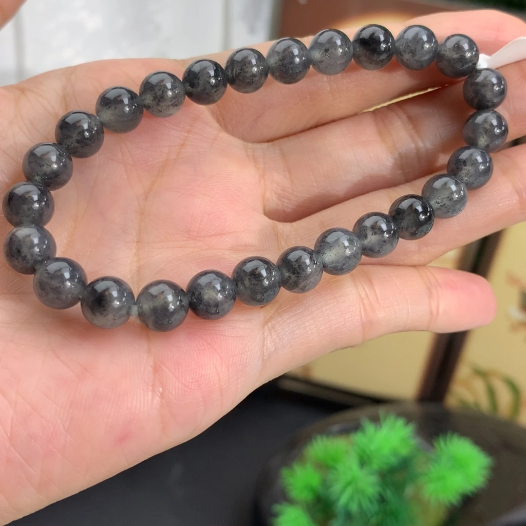 翡翠未镶嵌手串卡7冰胶黑冰乌鸡手串