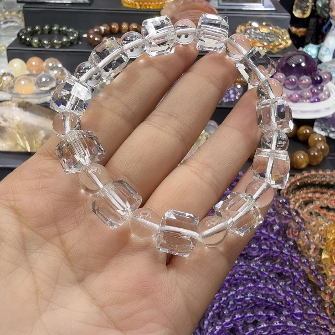 未镶嵌手链水晶白水晶