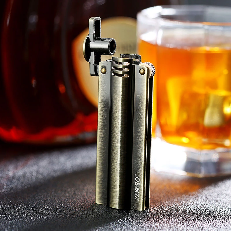 【双火轮】国产ZORRO正品佐罗557如意纤细长条超薄轻巧煤油打火机