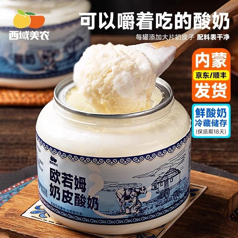 西域美农内蒙古奶皮子酸奶大特产欧若姆鲜奶皮子酸奶