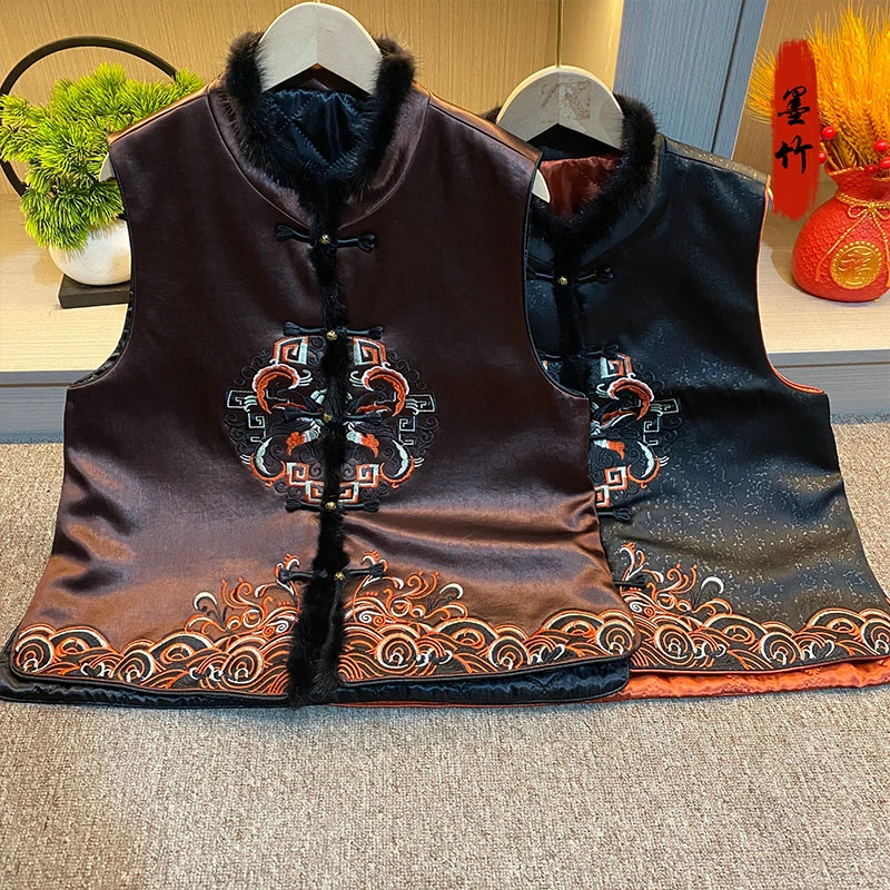 【70581】新中式女装中国风高级感气质女士时尚百搭马甲