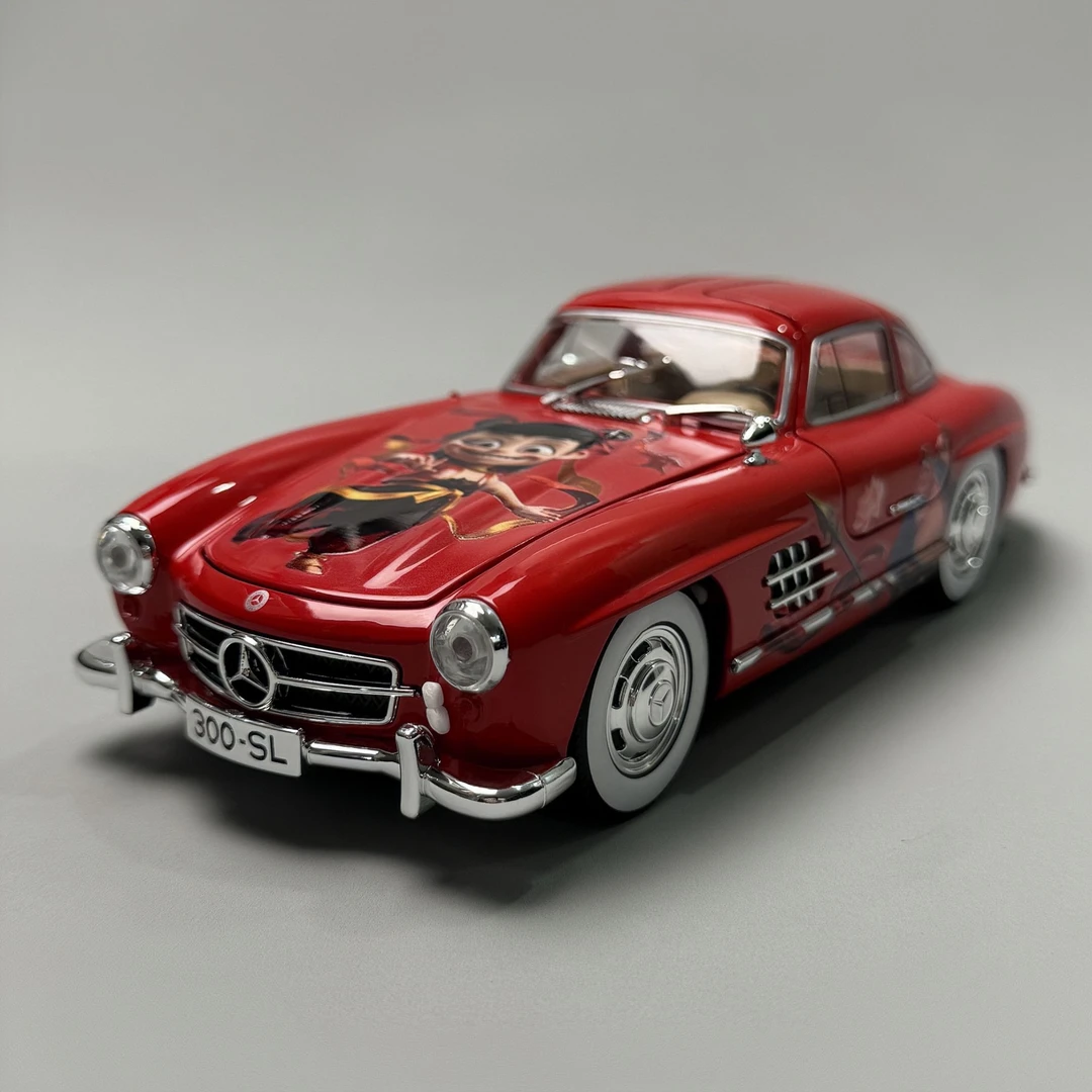 【300SL】哪吒敖丙涂鸦系列合金车模24比例收藏礼品摆件礼物大玩具