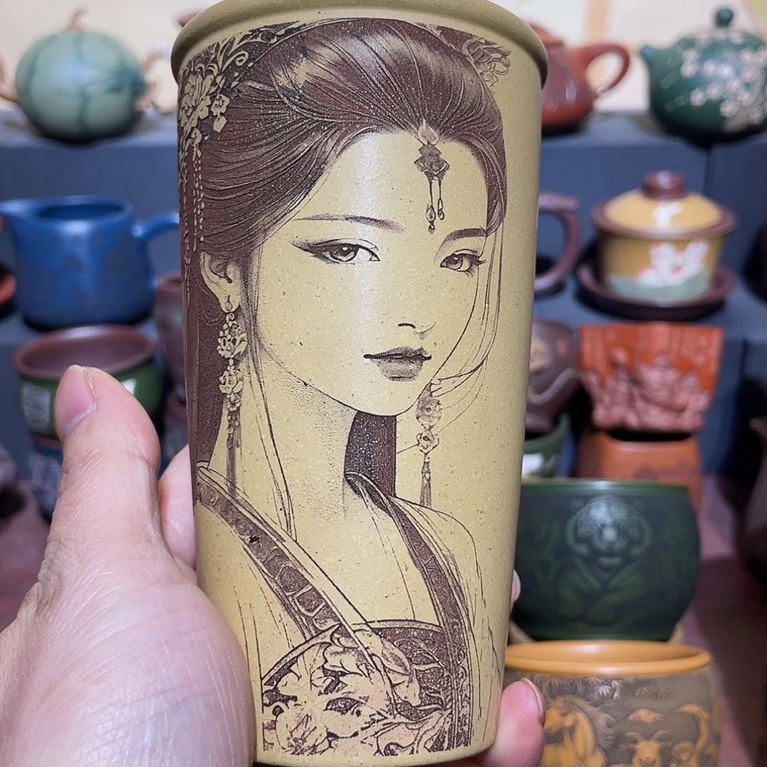原矿紫砂手工主人杯