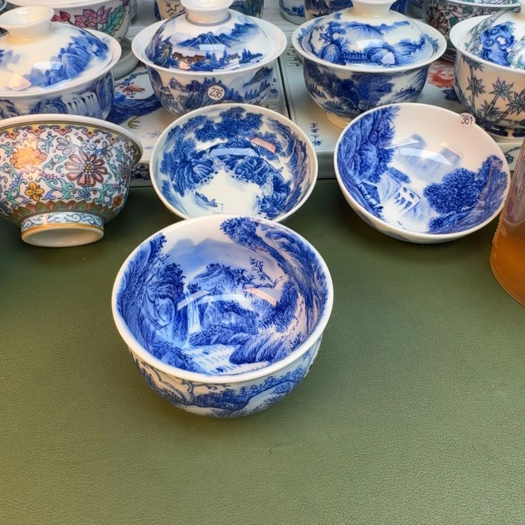 陶纯手工纯手绘茶具石头381