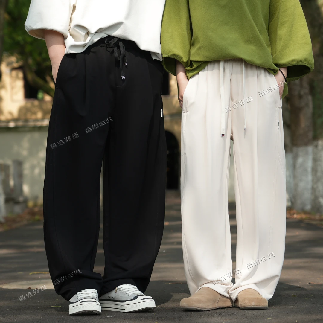 青式CYAN.C【花信】雅赛尔冰感超透气休闲裤阔版垂感卫裤男女同款夏