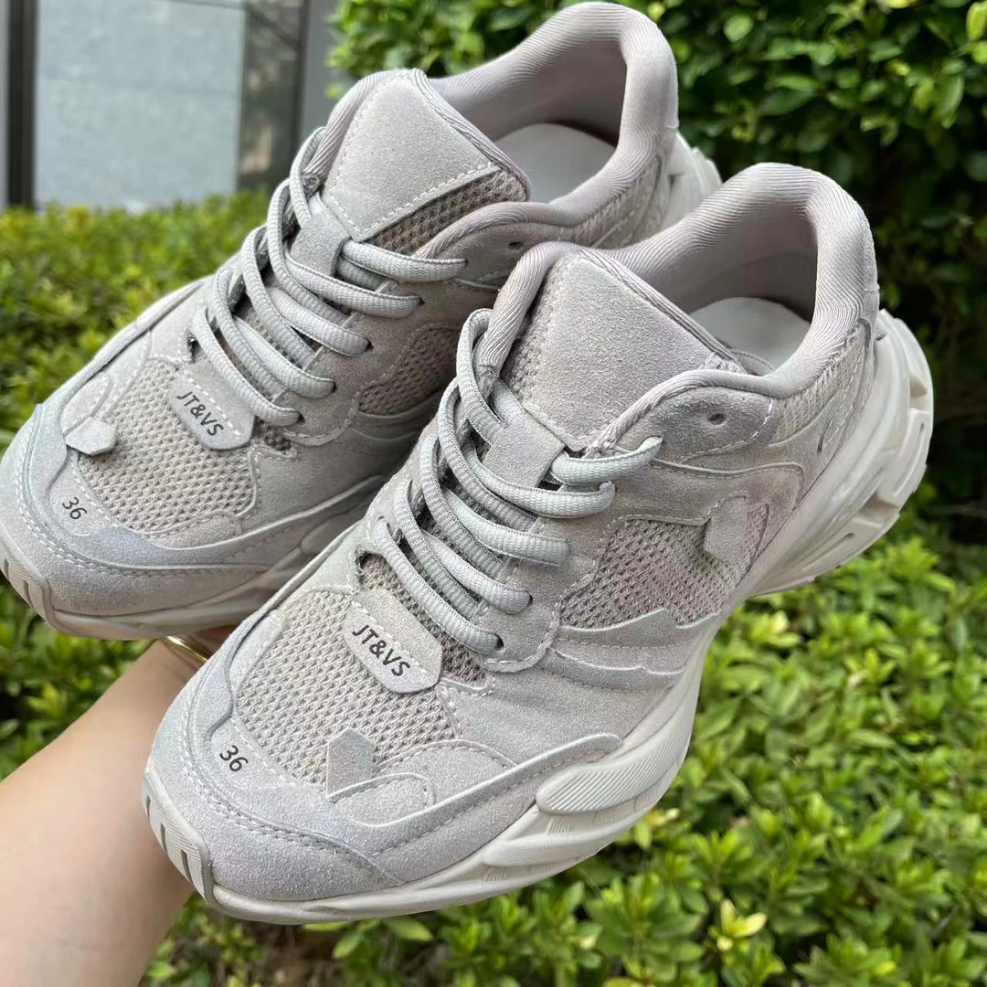 女士时尚透气百搭系带老爹鞋休闲鞋