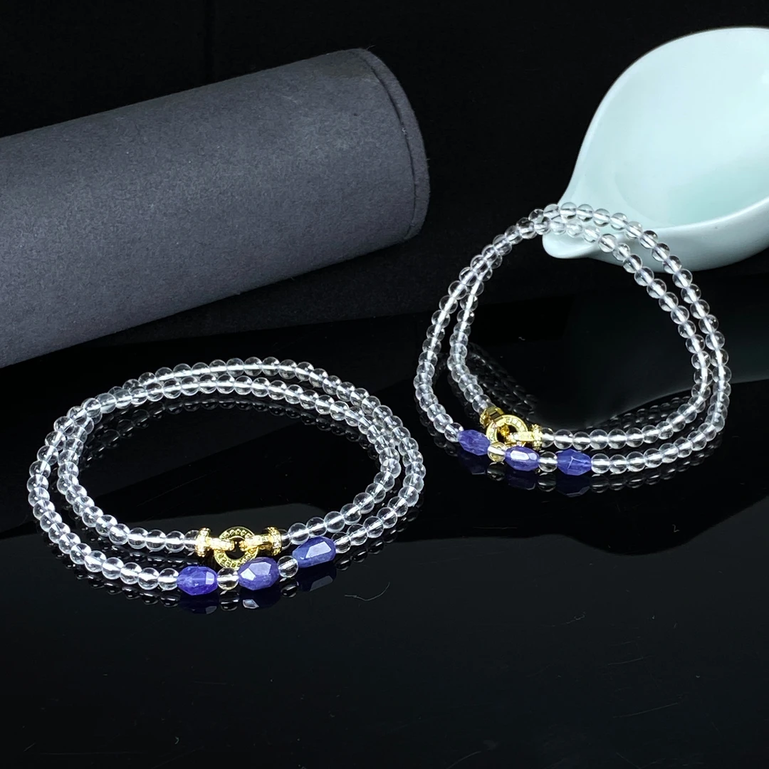 【铭记珠宝】白水晶DIY项链13-DM47L93【多样性发一件】尺寸约4mm
