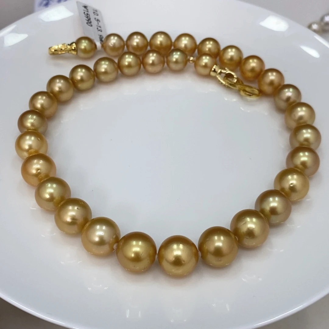 未镶嵌颈饰海水珍珠时****S金珠项链10.5-13.9华