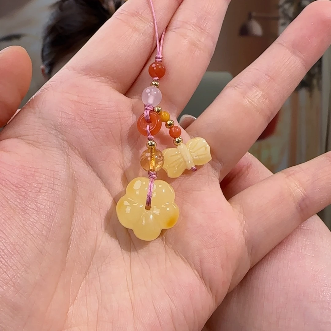 蜜蜡未镶嵌吊坠(赠链)